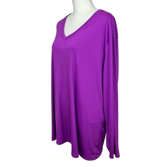 JMS JUST MY SIZE ACTIVE Women’s Pullover Top Sz 4X (26W/28W) Purple Color - Picture 3 of 11